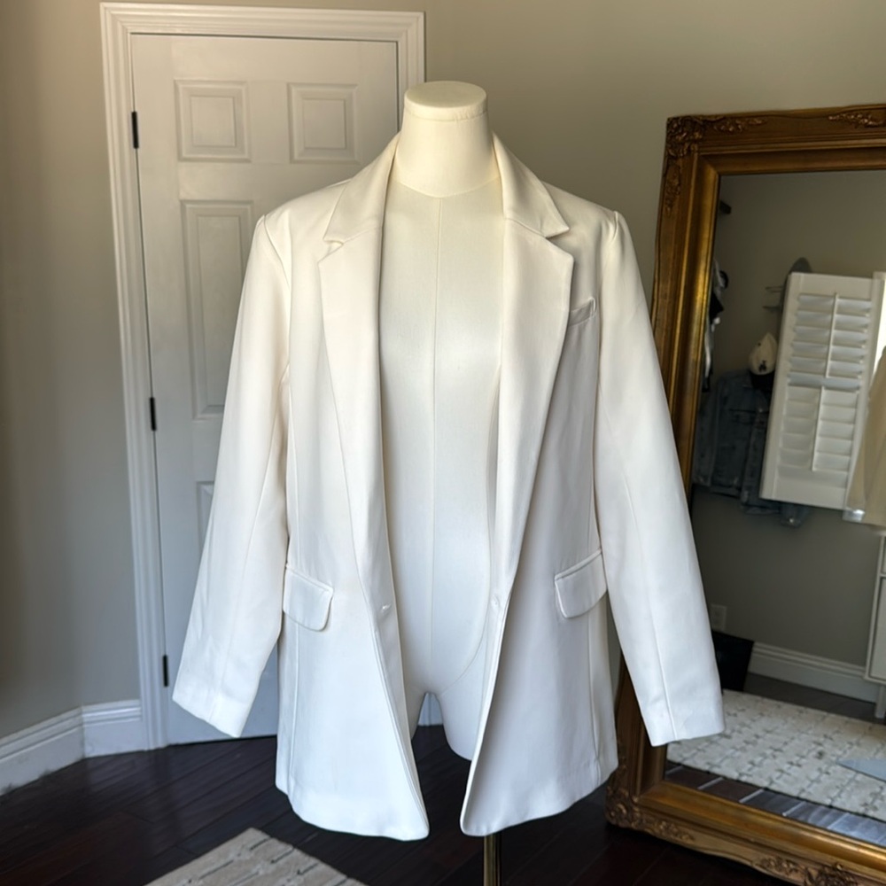 Cream Abercrombie Blazer